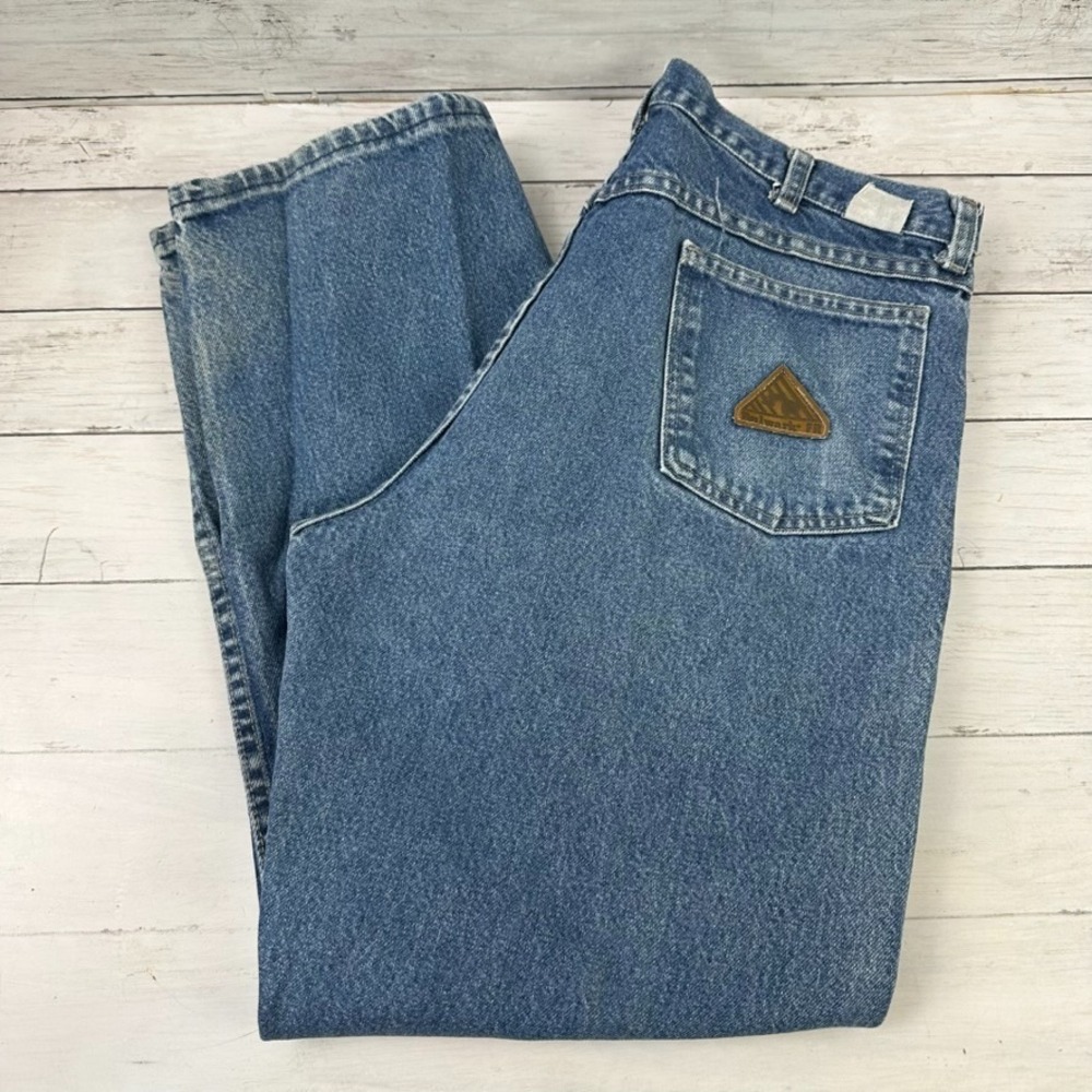 Bulwark FR Jeans Mens Measures 35x29 Flame Resistant Workwear Denim Safety Blue